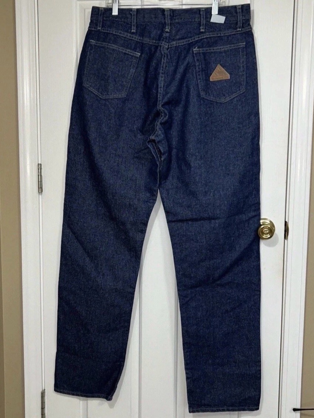Bulwark FR Flame Resistant Denim Work Pants Mens 38x34 Industrial Dark Wash Blue